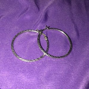 Silver hoop earrings